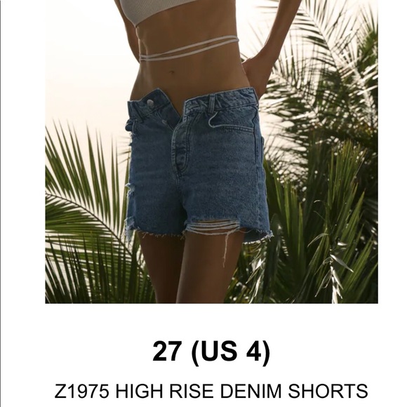 Zara High Rise Jean Shorts - Picture 3 of 3